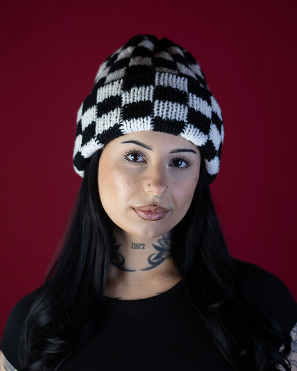 Sweet Vengeance Checkered Beanie