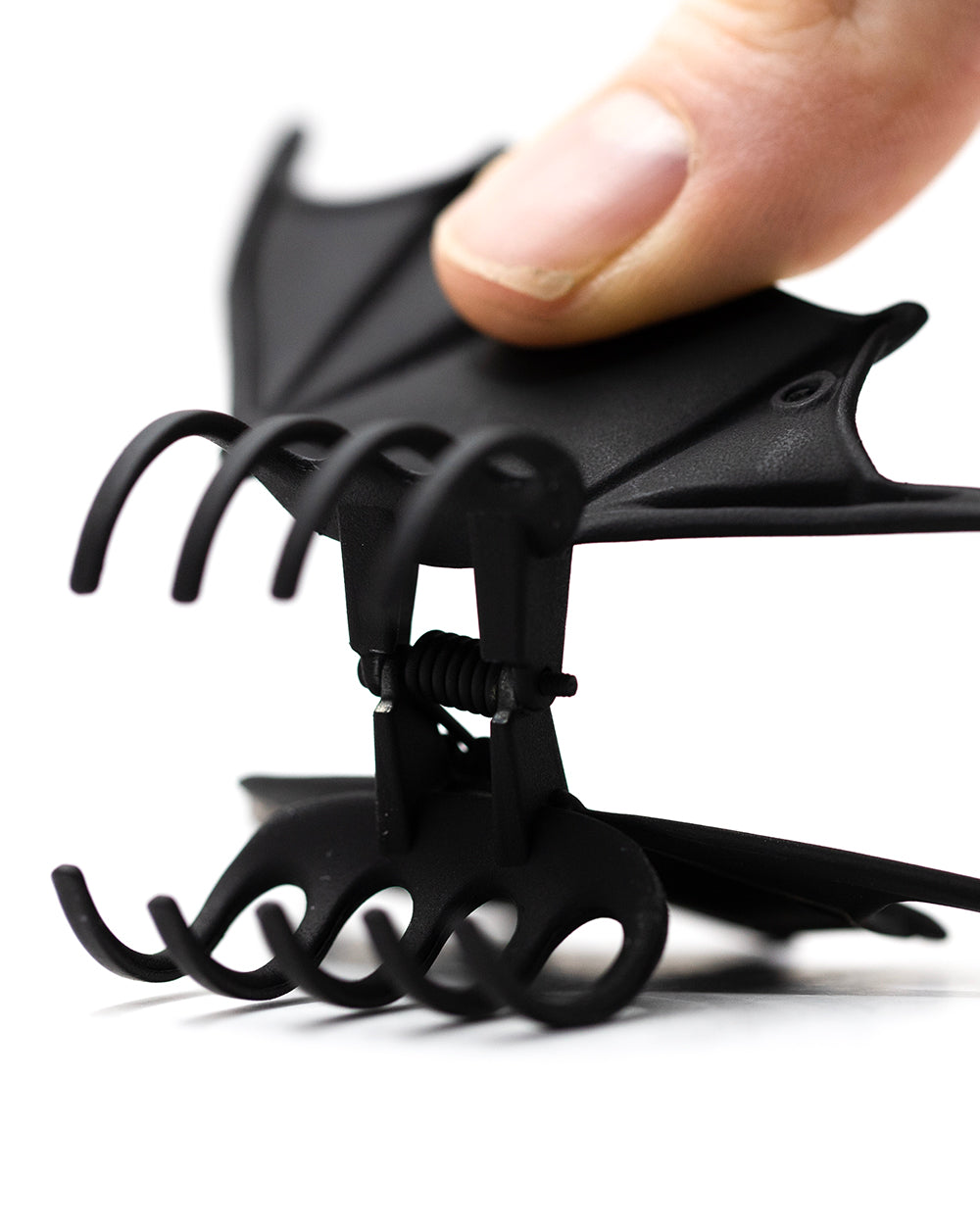 Matte Black Bat Wings Hair Clip