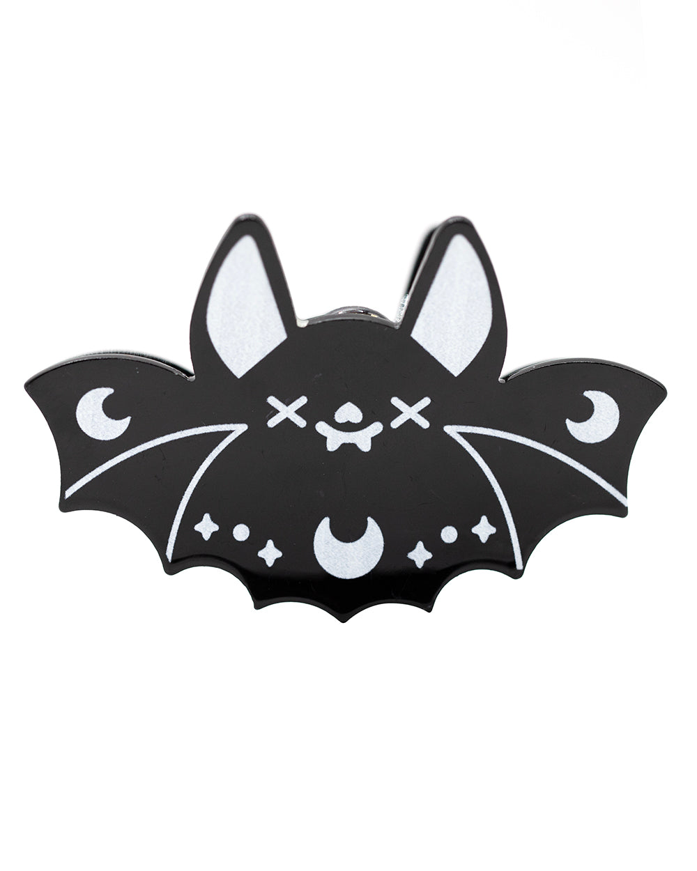 Cartoon Bat Blk/Wht Hair Clip