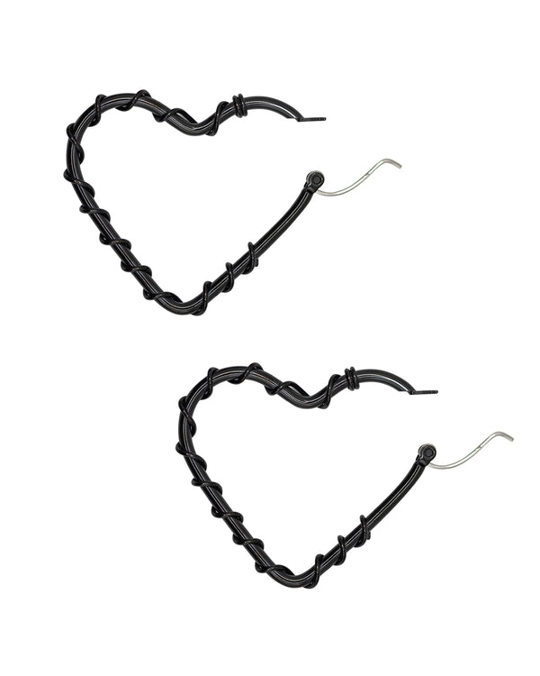 Twisted Wire Heart Earrings
