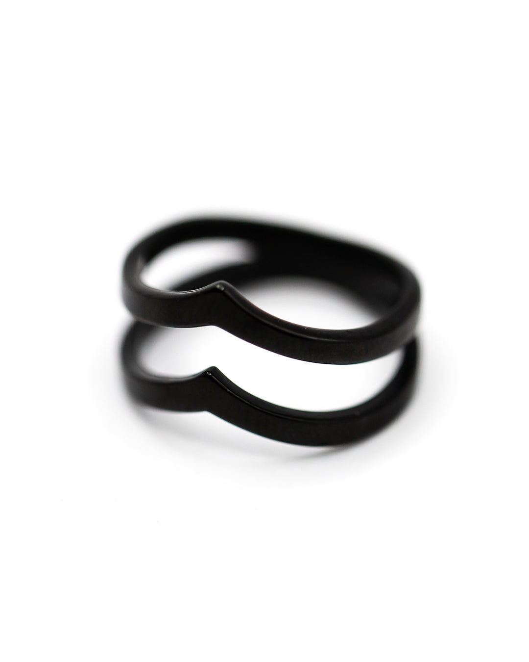 Black Double Trouble Ring