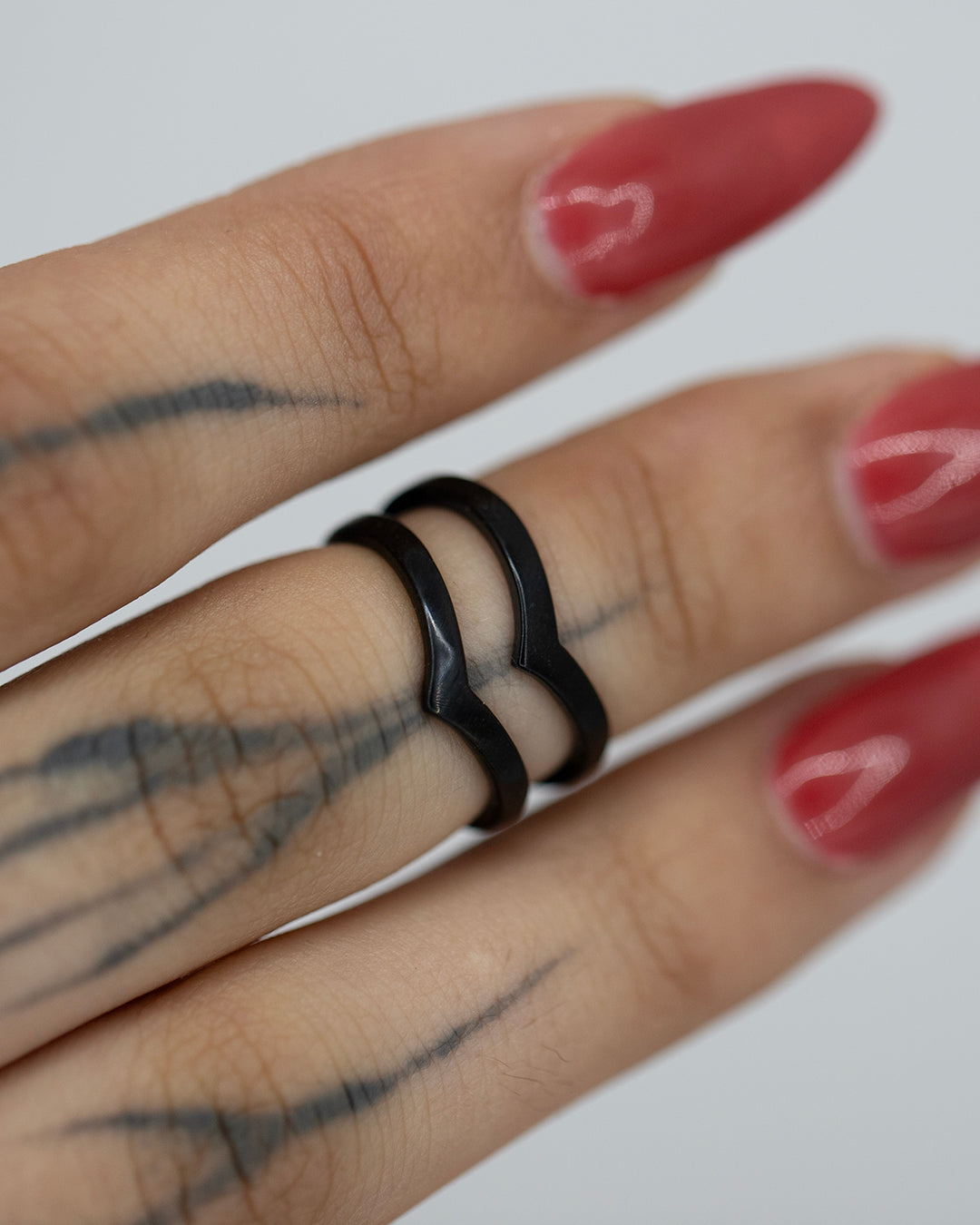 Black Double Trouble Ring