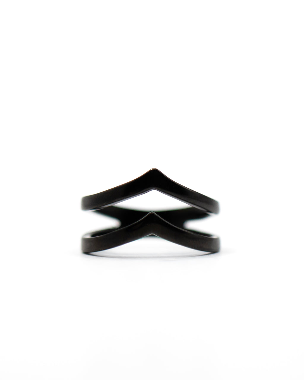 Black Double Trouble Ring