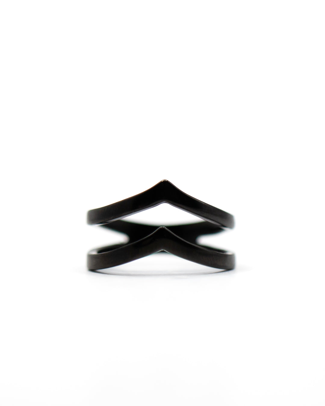Black Double Trouble Ring