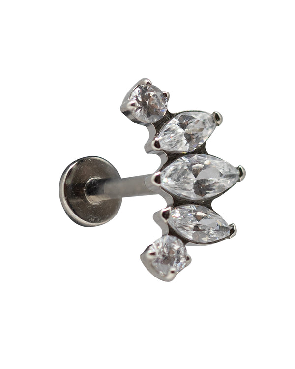 CZ 5 set 16g TI Internal Thread Labret Stud 10mm
