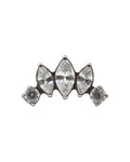 CZ 5 set 16g Titanium Internal Thread Labret Stud