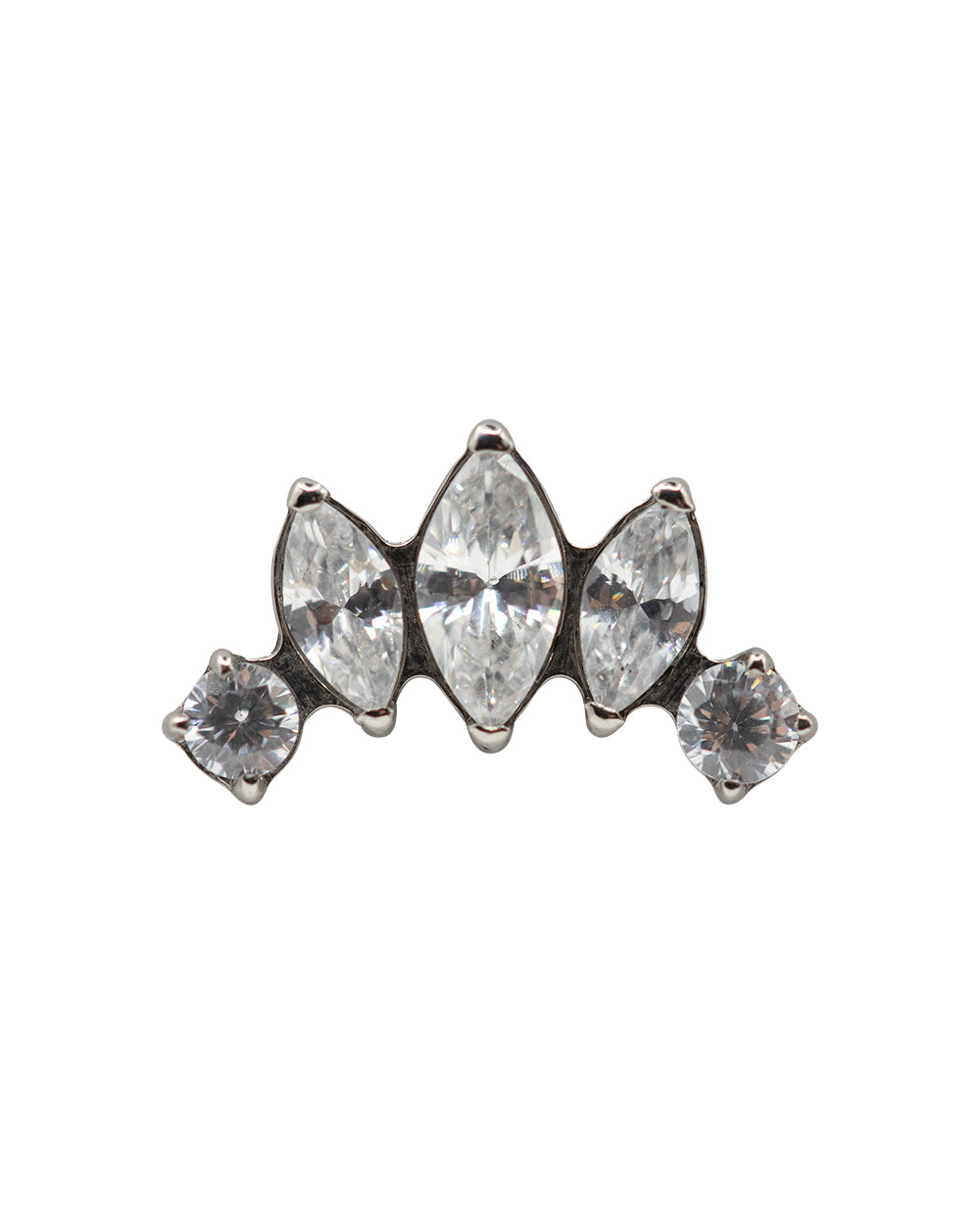 CZ 5 set 16g Titanium Internal Thread Labret Stud