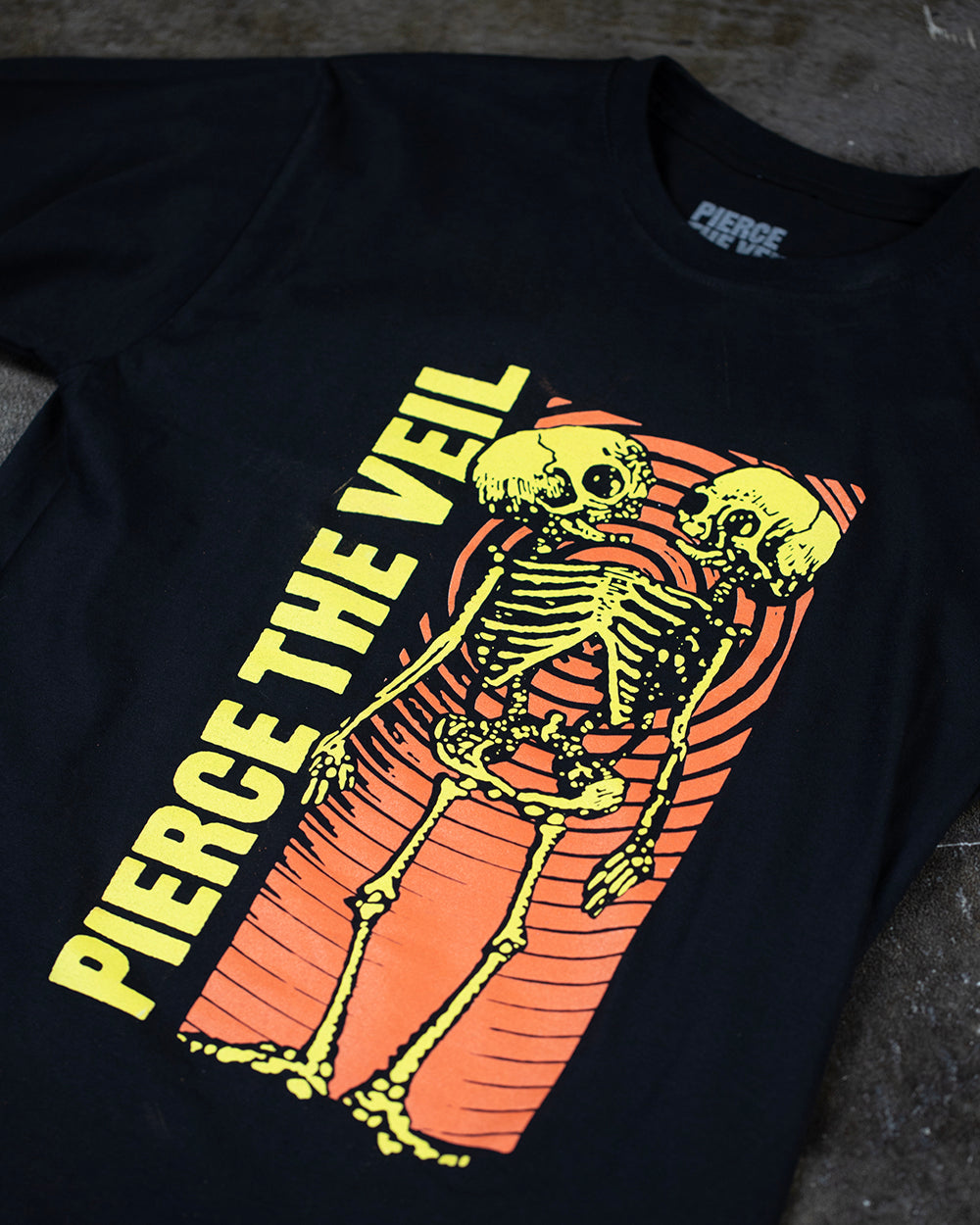 Pierce The Veil Wavy Skeleton T-Shirt (Licensed Merchandise)