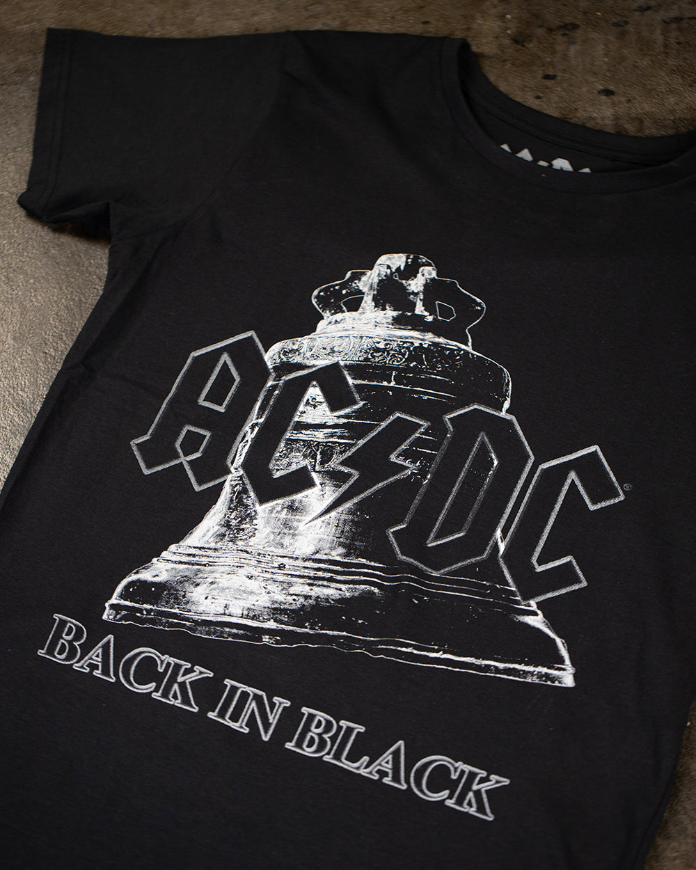 AC/DC Back In Black Bell Black T-Shirt (Licensed Merchandise)