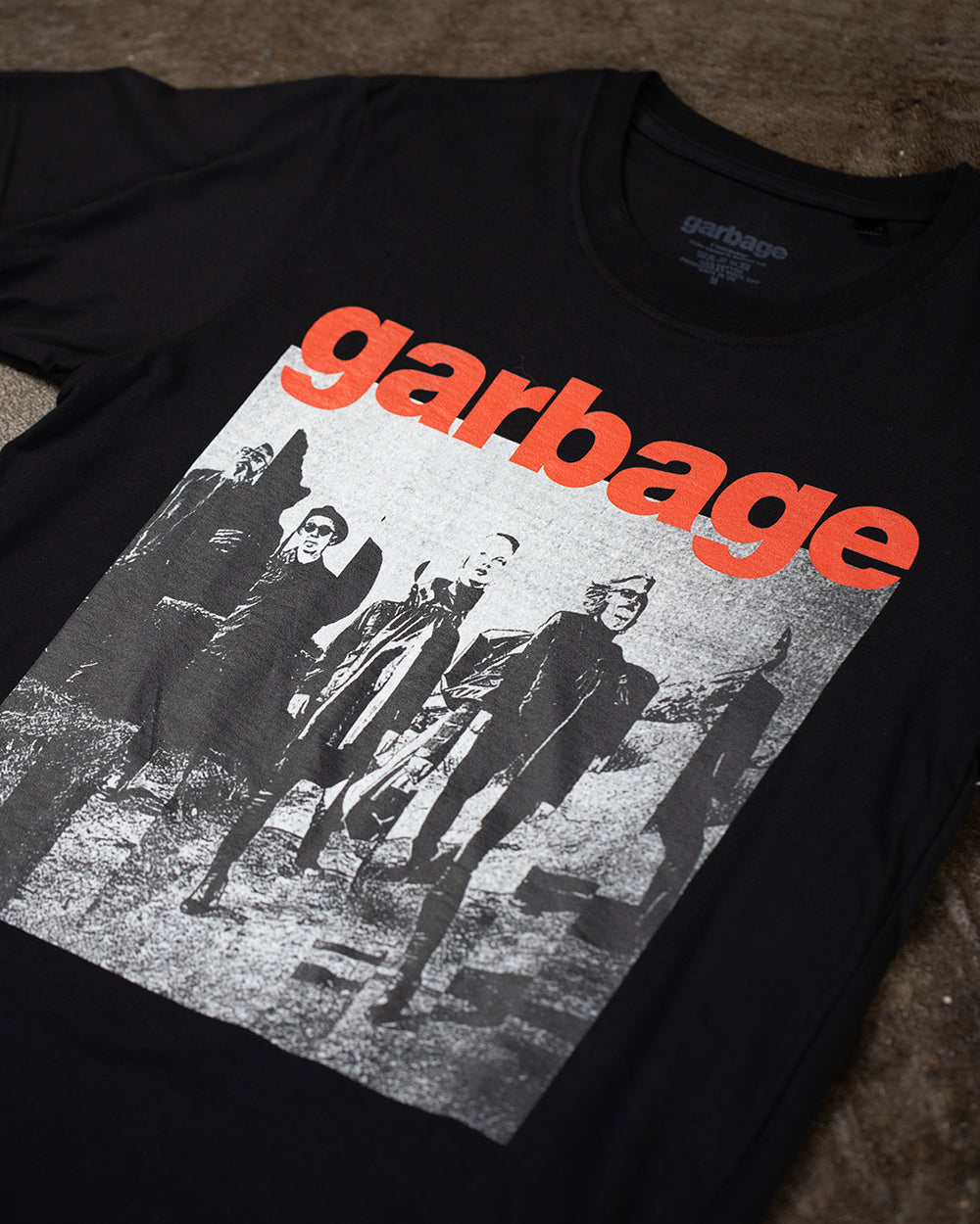 Garbage Photo Segments Black T-Shirt (Licensed Merchandise)