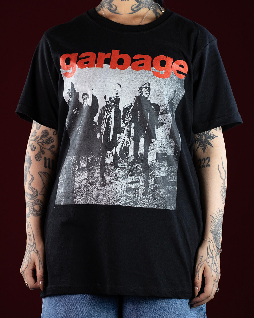 Garbage Photo Segments Black T-Shirt (Licensed Merchandise)