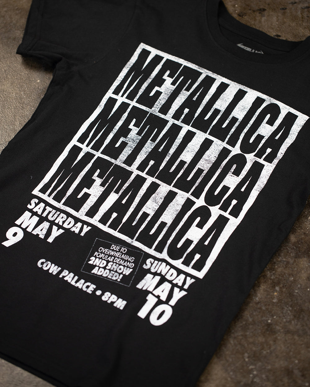 Metallica Cow Palace Black T-Shirt (Licensed Merchandise)