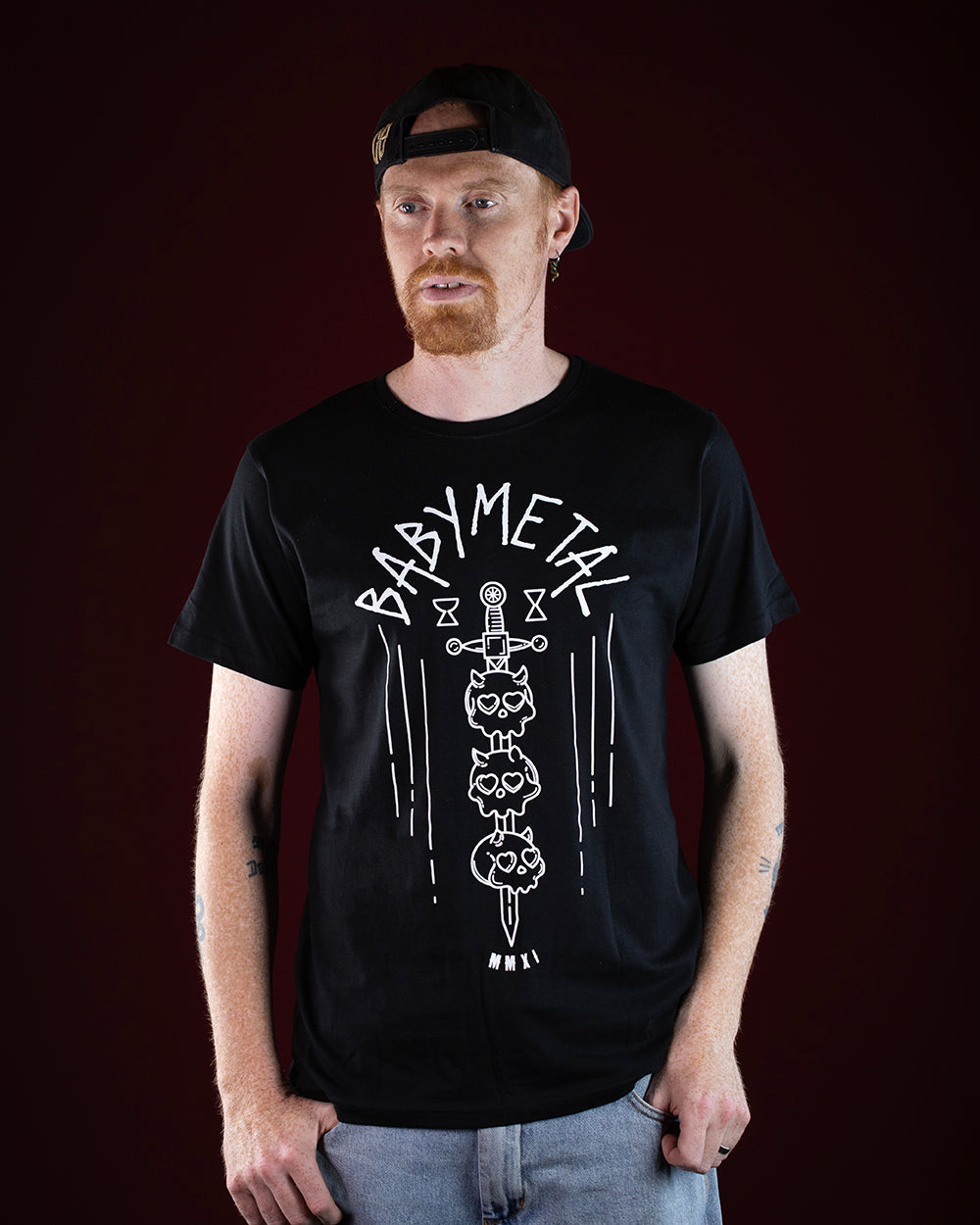 Babymetal Skull Sword Black T-Shirt (Licensed Merchandise)
