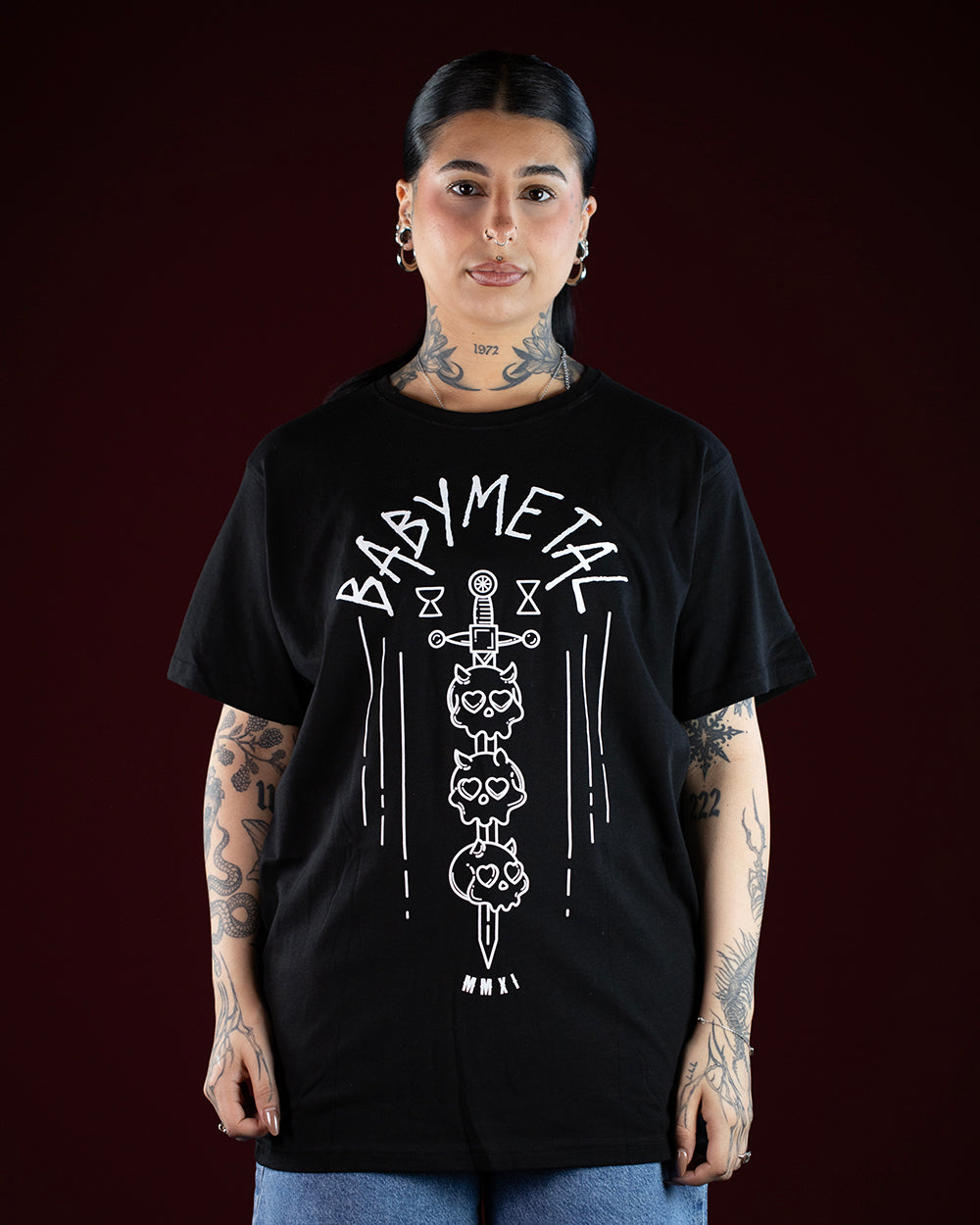 Babymetal Skull Sword Black T-Shirt (Licensed Merchandise)