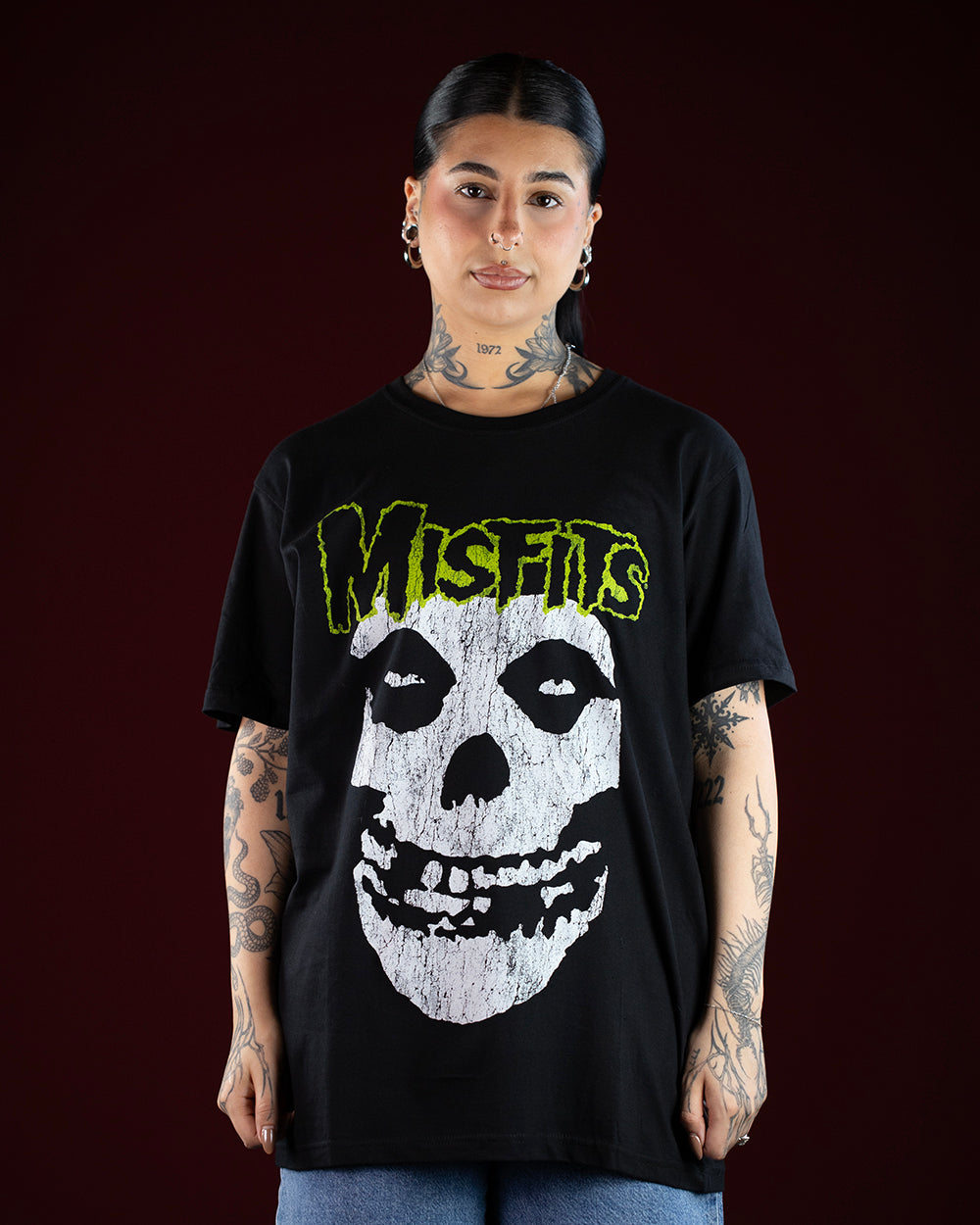 Misfits Classic Vintage Black T-Shirt (Licensed Merchandise)