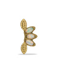 Golden Opal Marquise Fan 16g Titanium Internal Thread Labret
