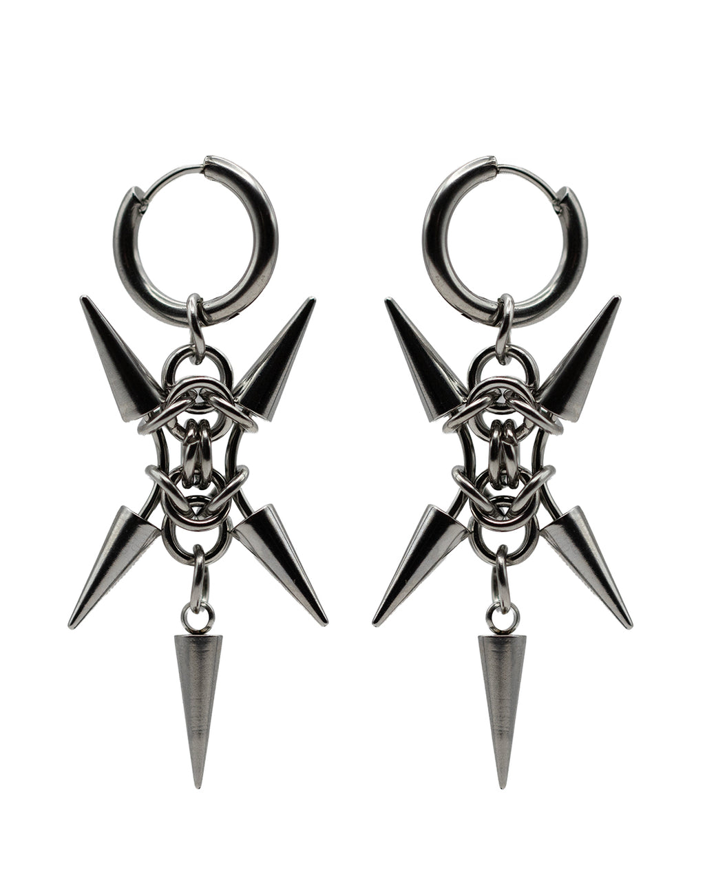 Five Talon Chainmaille Spike Earrings
