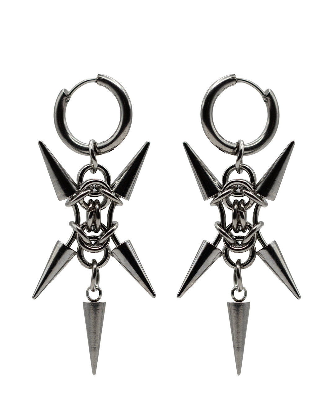 Five Talon Chainmaille Spike Earrings