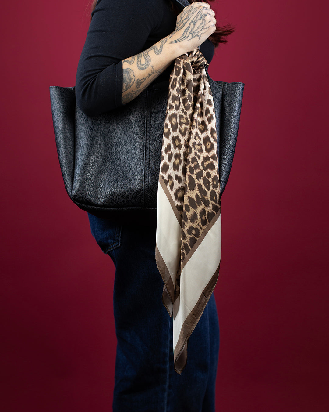 Sweet Vengeance Silk Leopard Multi-Use Scarf/Wrap