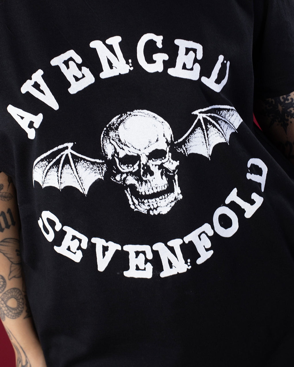 Avenged Sevenfold Classic Deathbat T-Shirt Black (Licensed Merch)