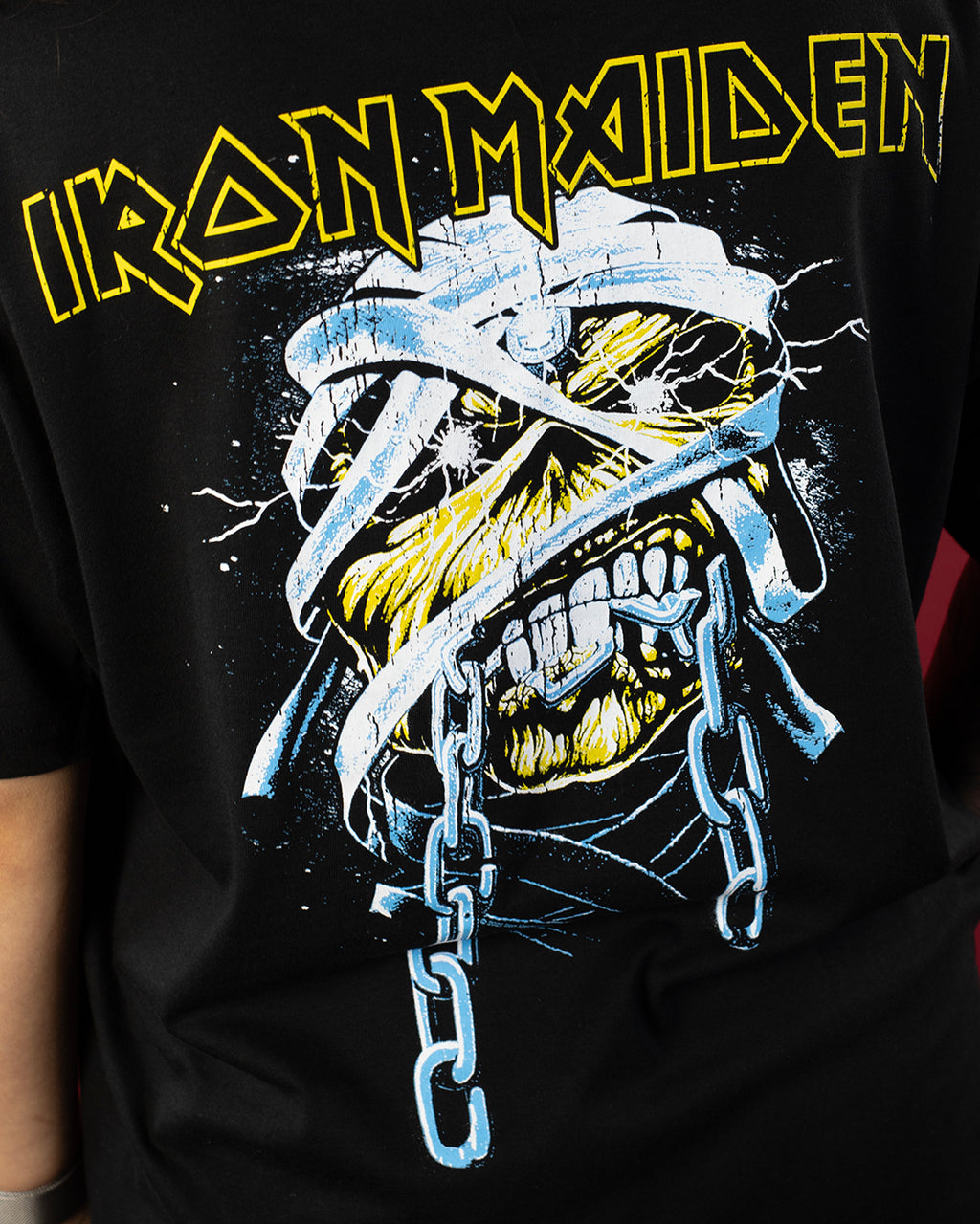 Iron Maiden Powerslave Head & Logo T-Shirt Black (Licensed Merch)