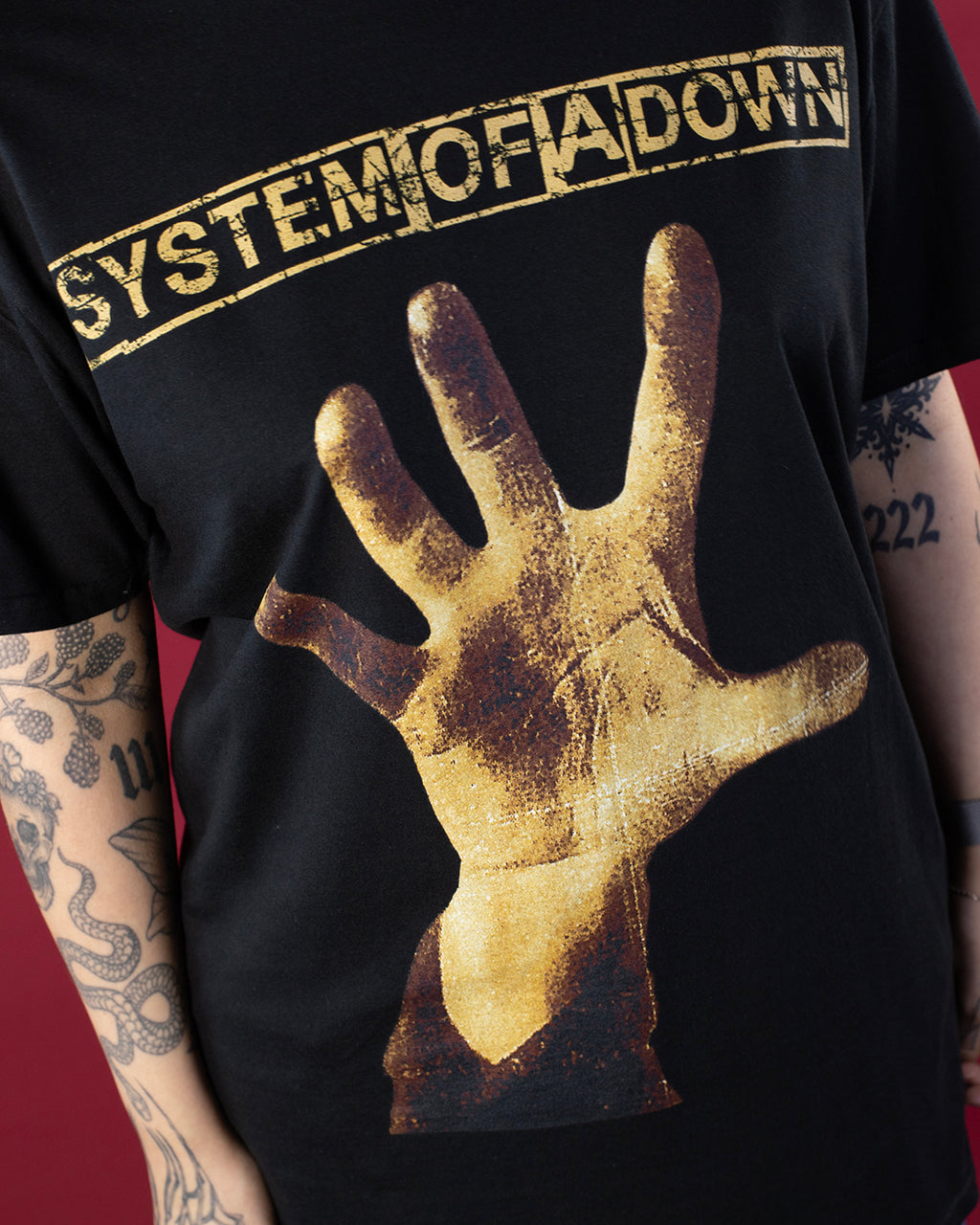 System Of A Down Hand T-Shirt Black (Licensed Merch)