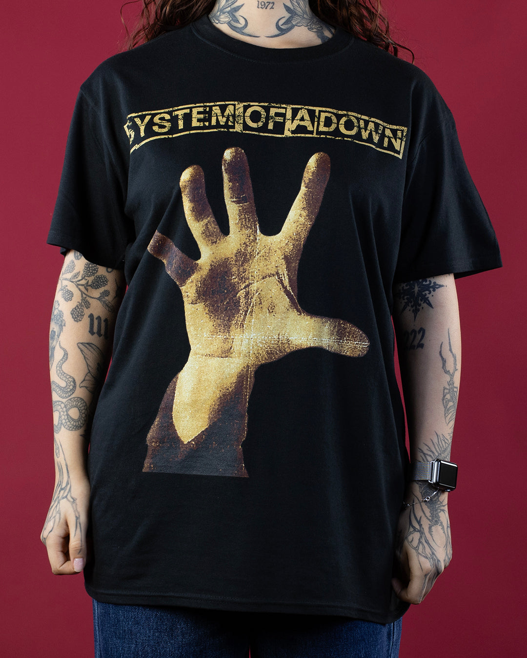 System Of A Down Hand T-Shirt Black (Licensed Merch)