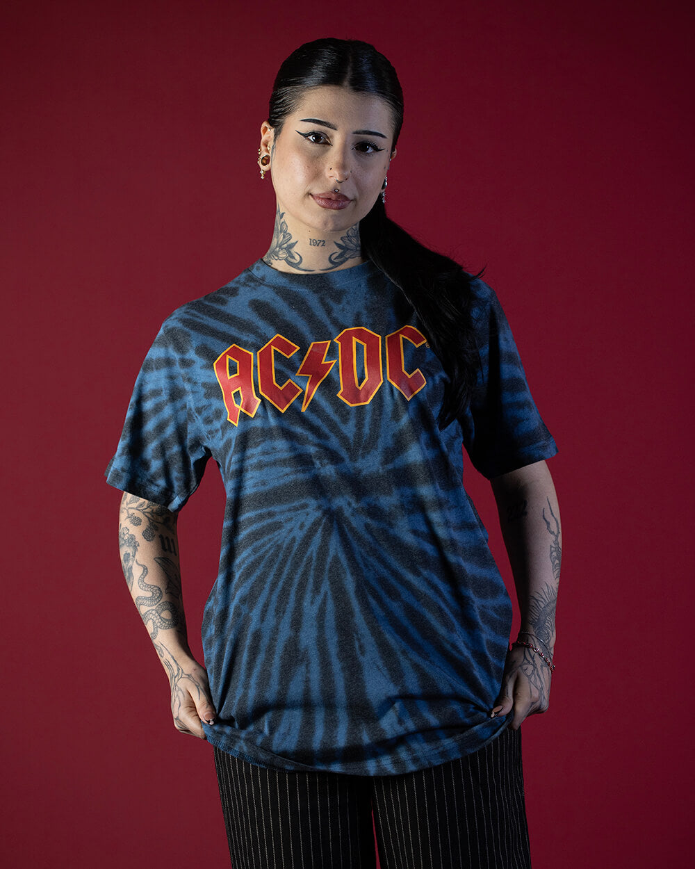 AC/DC Tie Dye Logo T-Shirt (Licensed Merch)