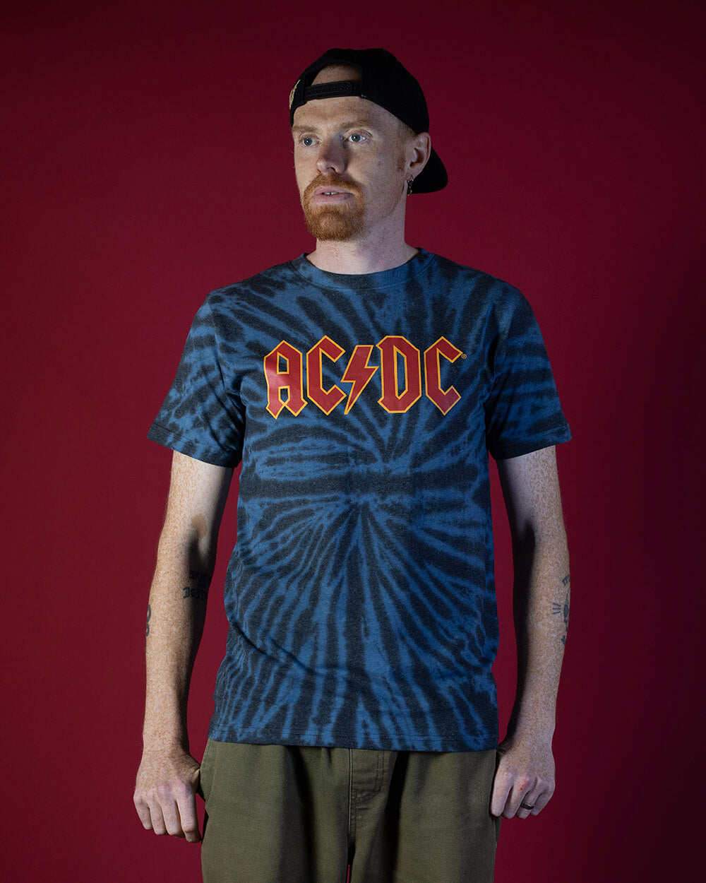 AC/DC Tie Dye Logo T-Shirt (Licensed Merch)