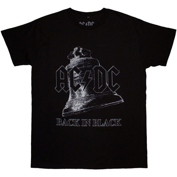 AC/DC Back In Black Bell Black T-Shirt (Licensed Merchandise)