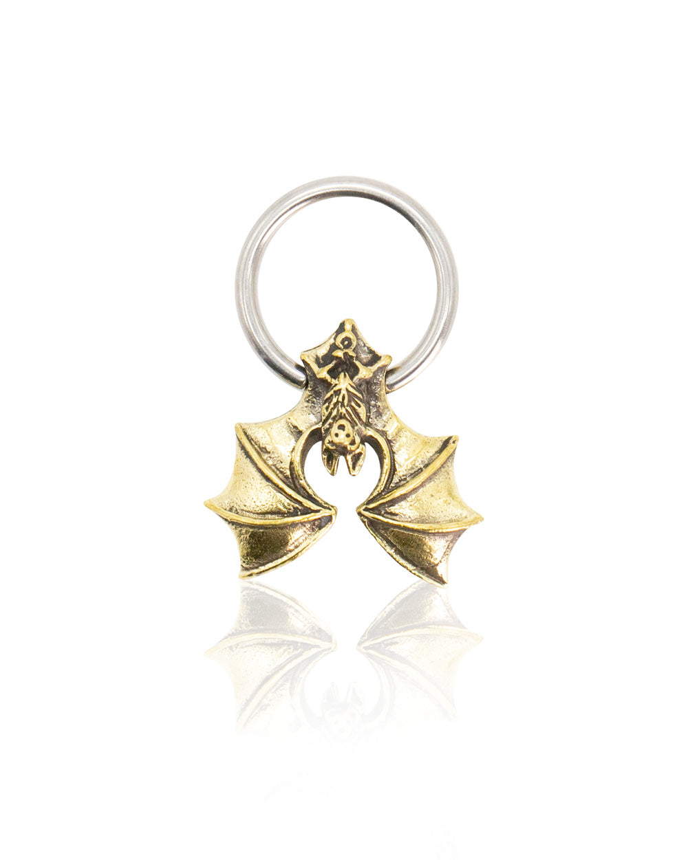 Brass Bat Ball Captive Ring