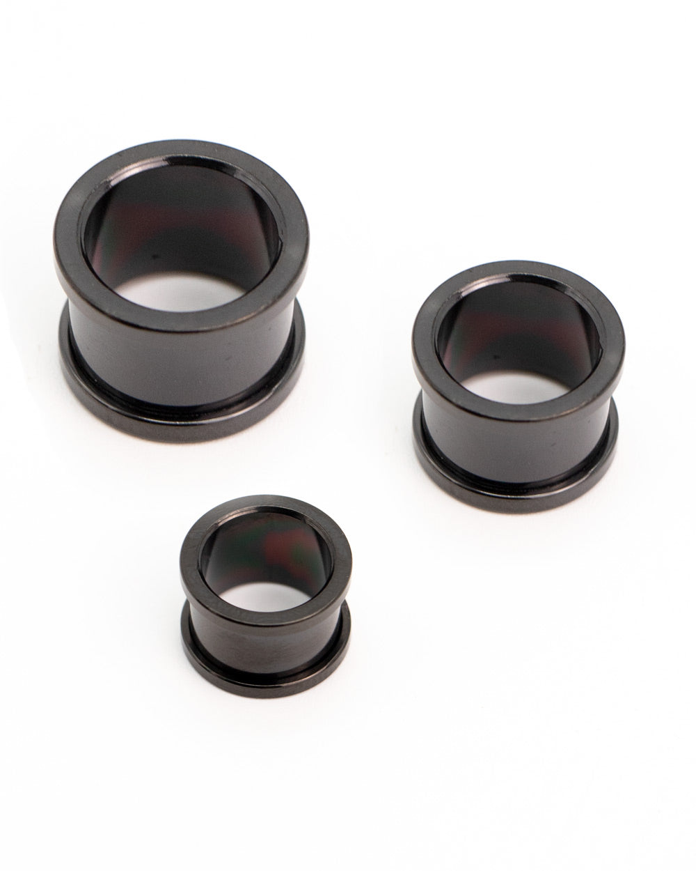 Black Steel Threaded Ear Tunnel
