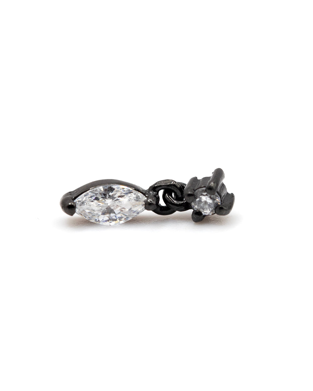 Black Dangle Diamonte Internally Threaded Attachment