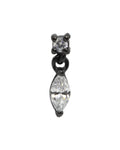 Black Dangle Diamonte Internally Threaded Attachment