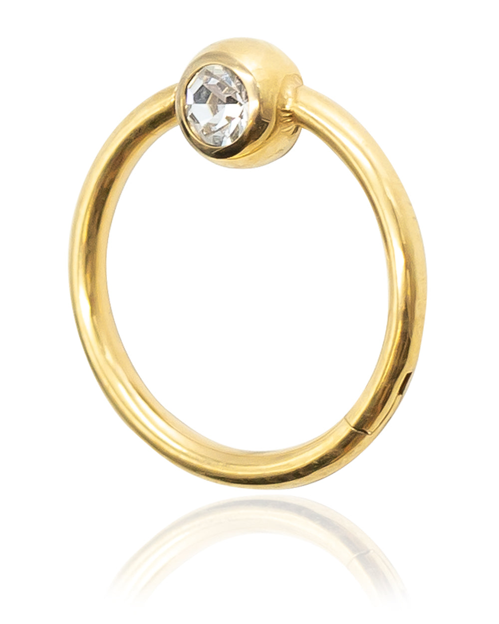 Sunlit Aura Titanium Hinged Ring