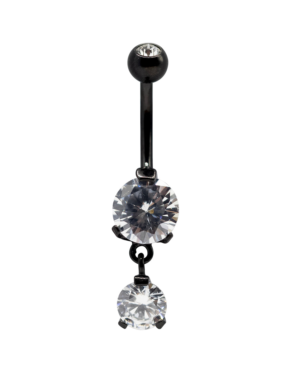 Dangly Black PVD Navel Bar