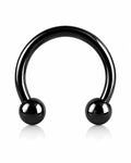 Surgical Steel Circular Barbell Black