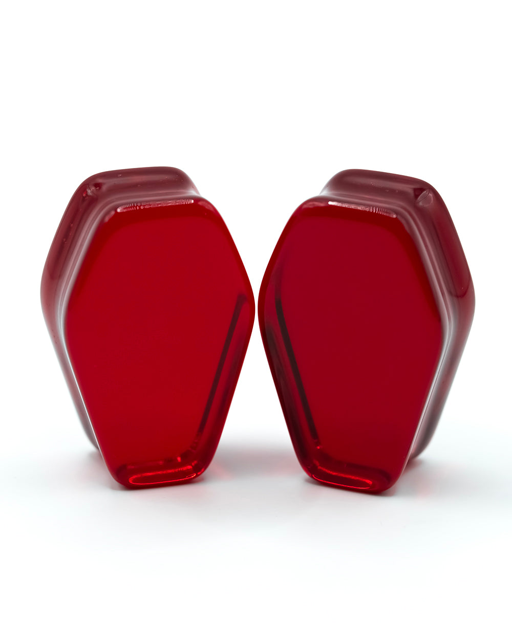 Coffin Glass Plug - Red