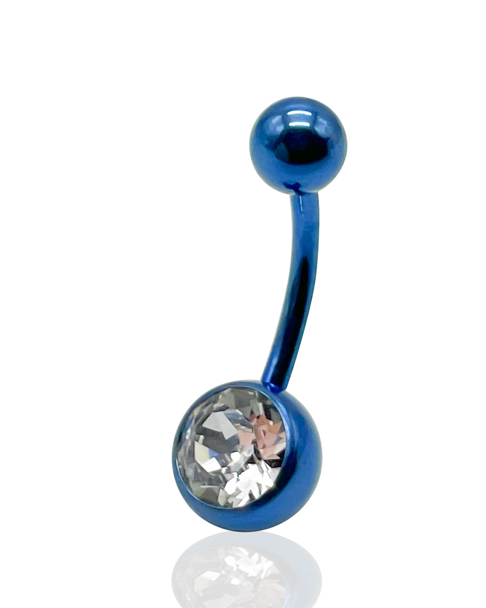 Titanium Jeweled Navel Barbell