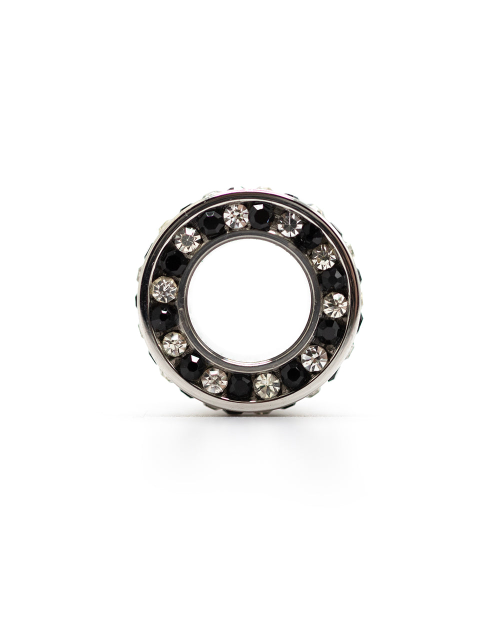 Double Edged Channel Set Jewelled Internally Threaded Tunnel