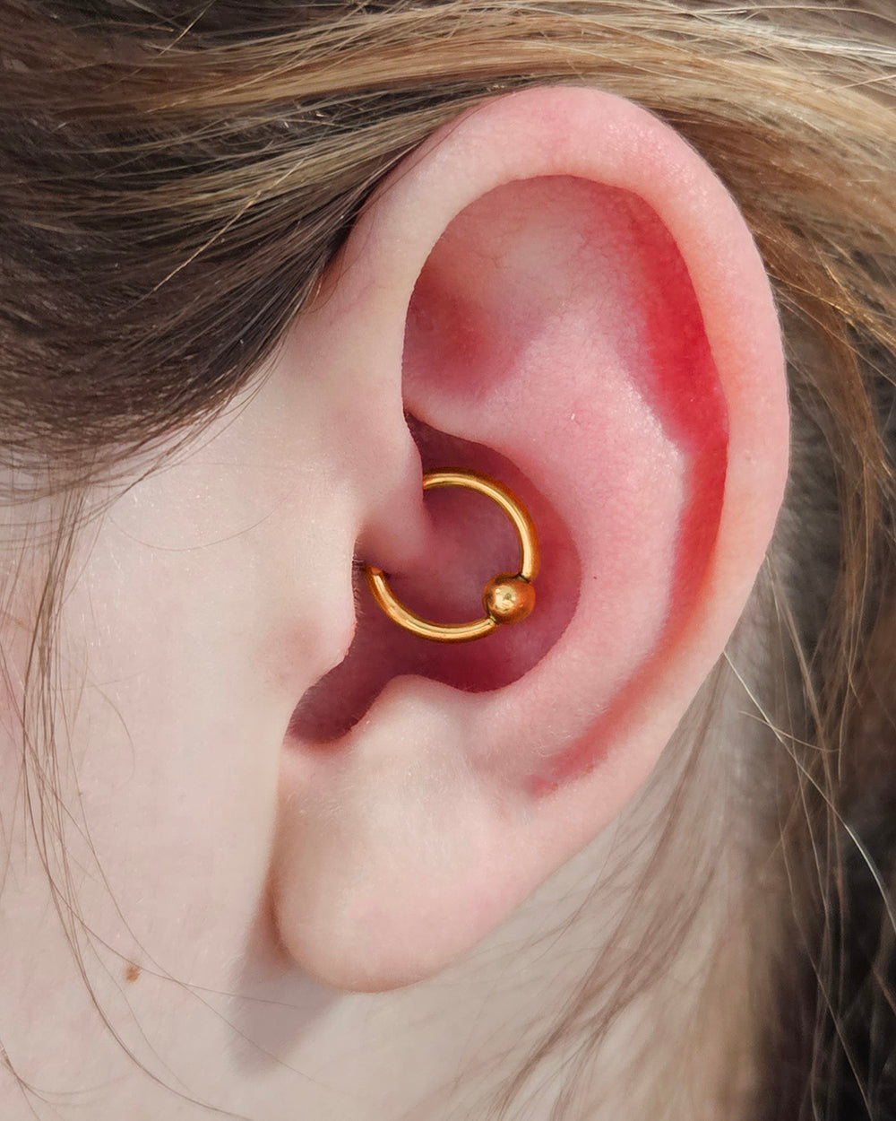 Surgical Steel Ball Captive Ring Gold