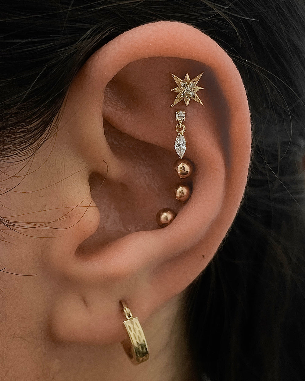 Crystal Star Internally Threaded Attachment