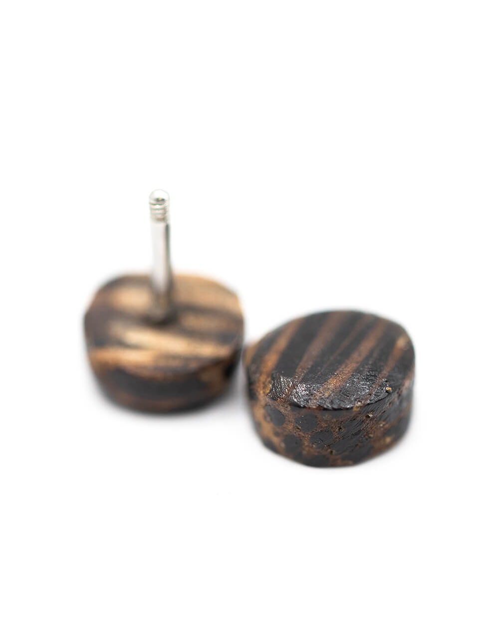 Dark Palm Wooden Fake Plugs