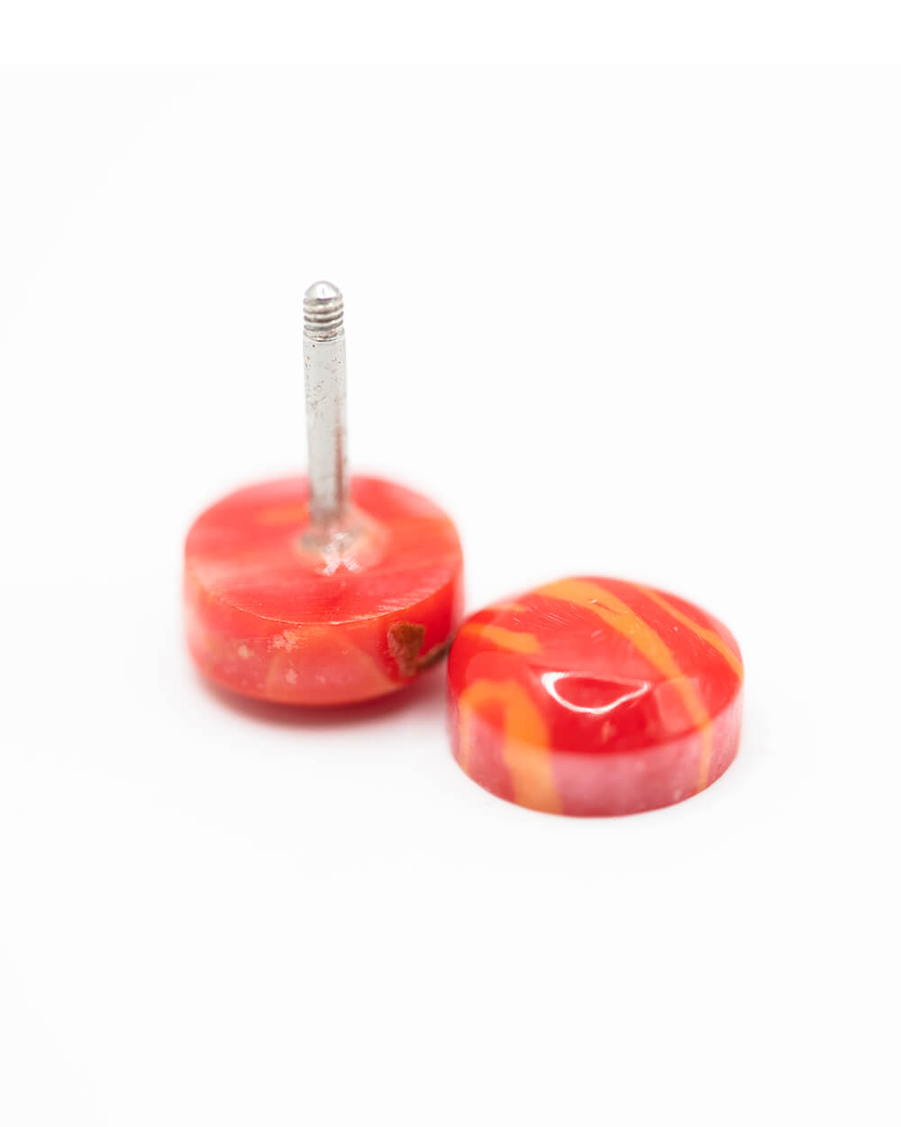 Red Agate Stone Fake Plugs