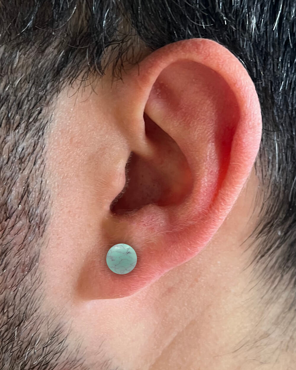 Turquoise Stone Fake Plugs