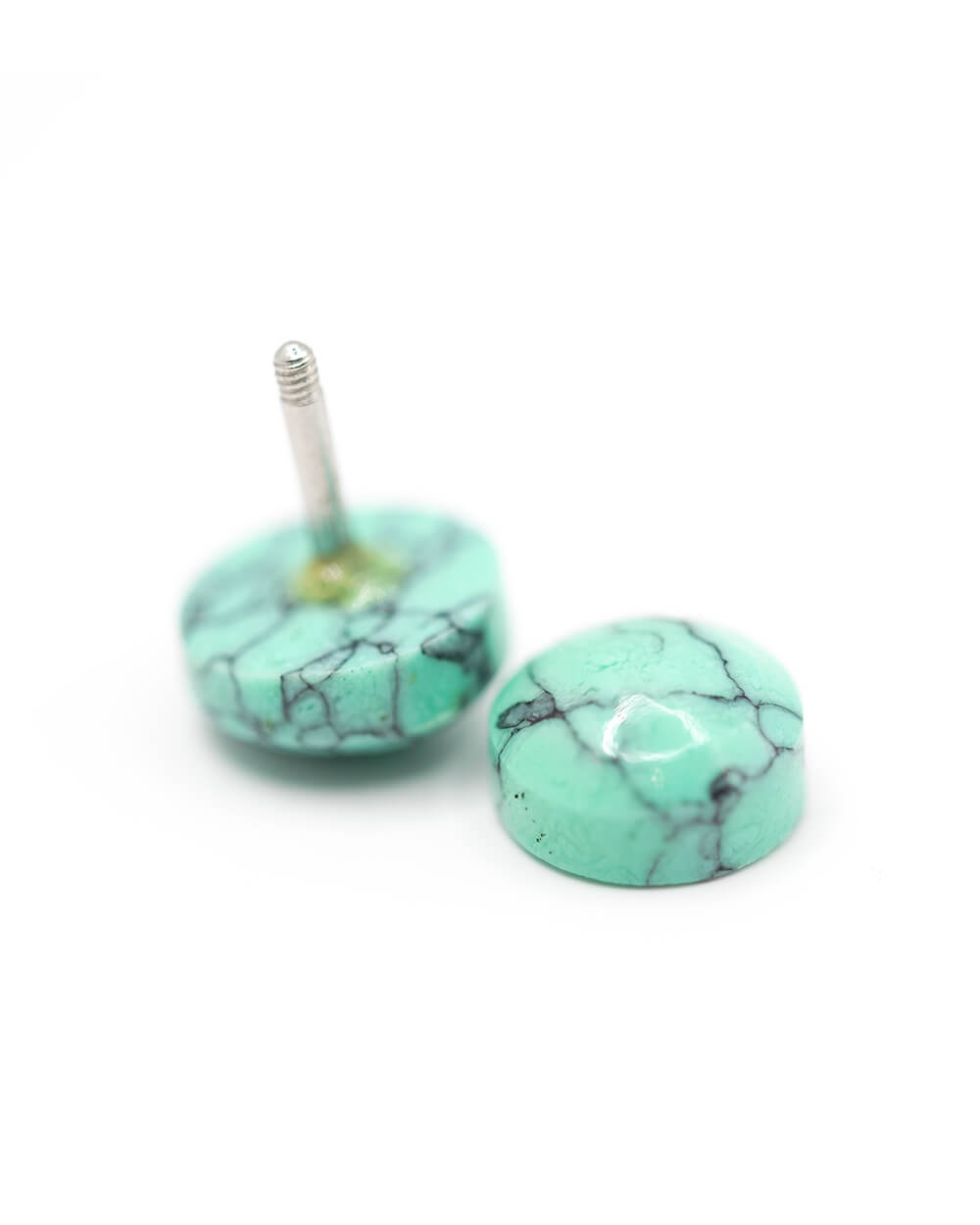 Turquoise Stone Fake Plugs
