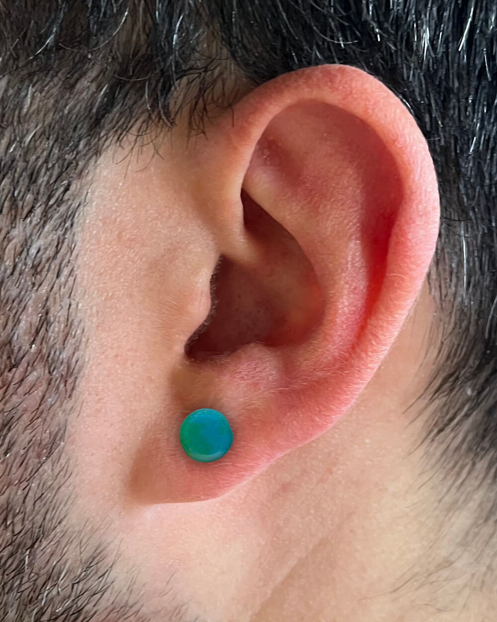 Teal Stone Fake Plugs