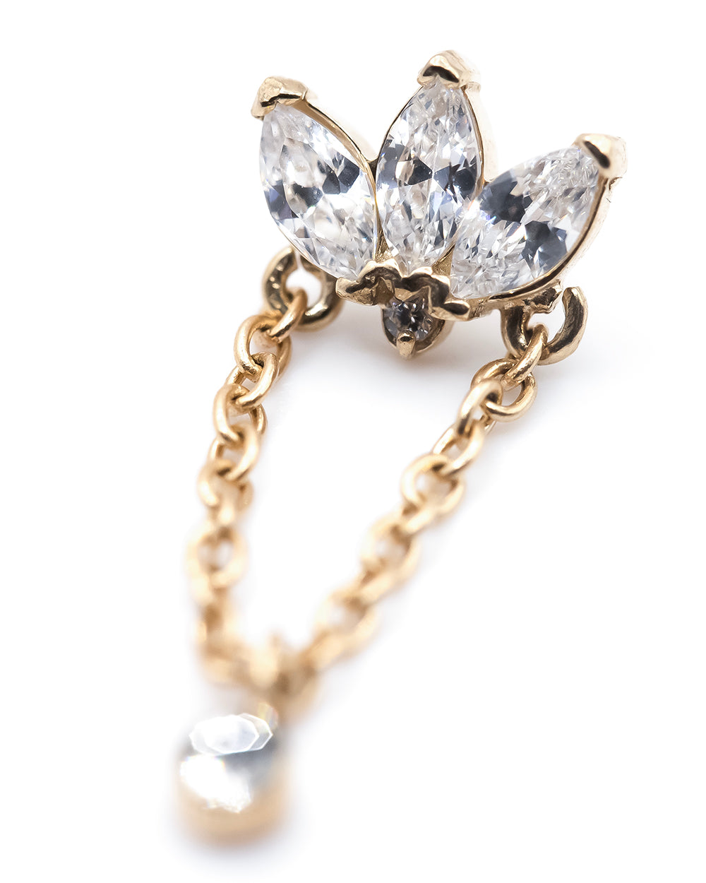Multi Diamonte Bling with Chain Internally Threaded Attachment