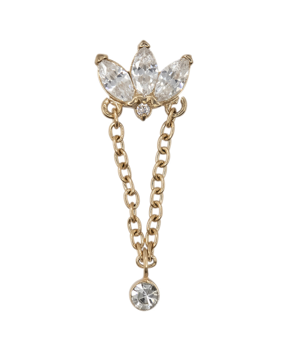 Multi Diamonte Bling with Chain Internally Threaded Attachment
