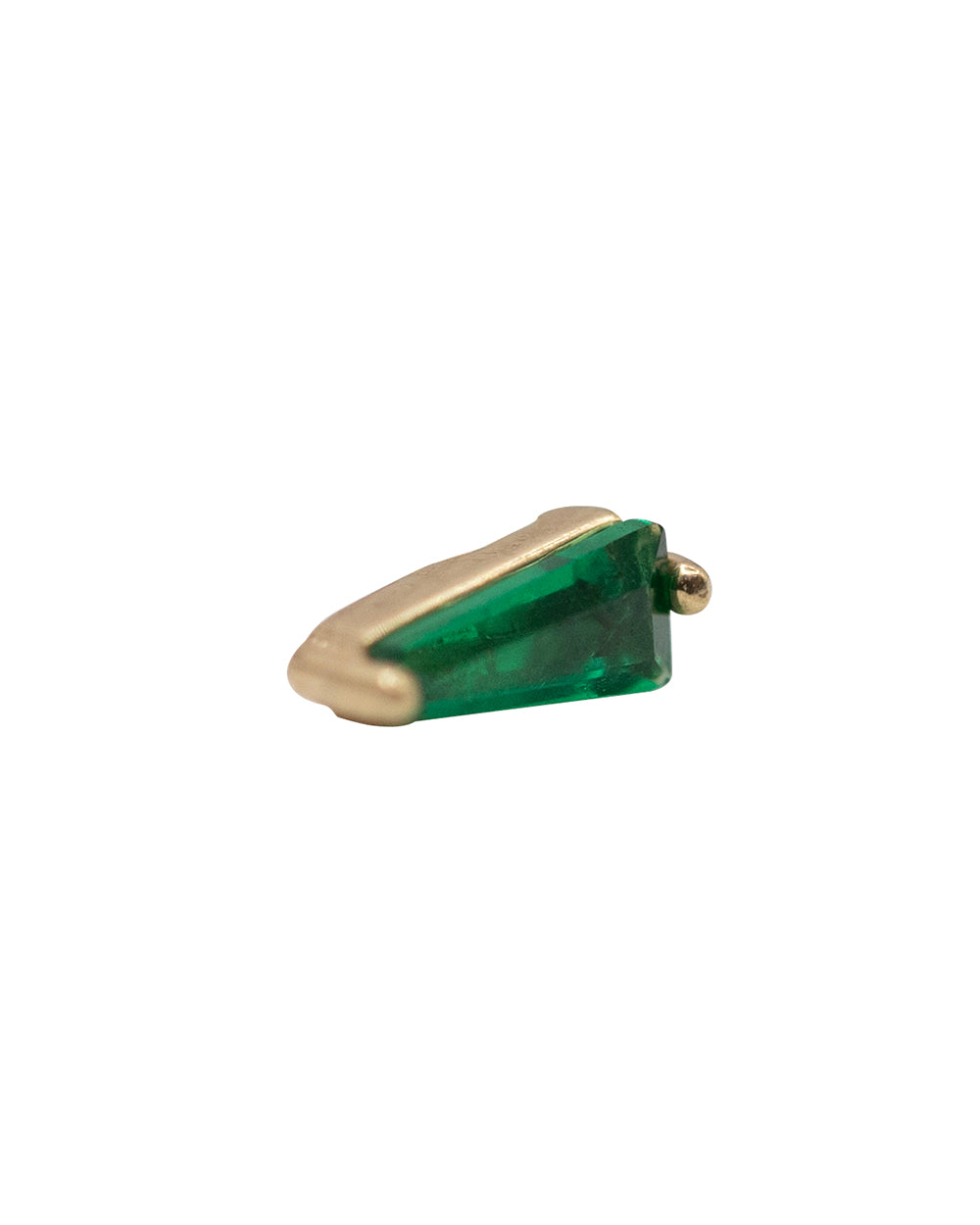 Emerald Gem 18k Gold pvd S/Steel 16g Internal Thread Attachment